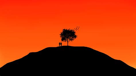 Online Crop Silhouette Photography Of People Under The Tree Hd