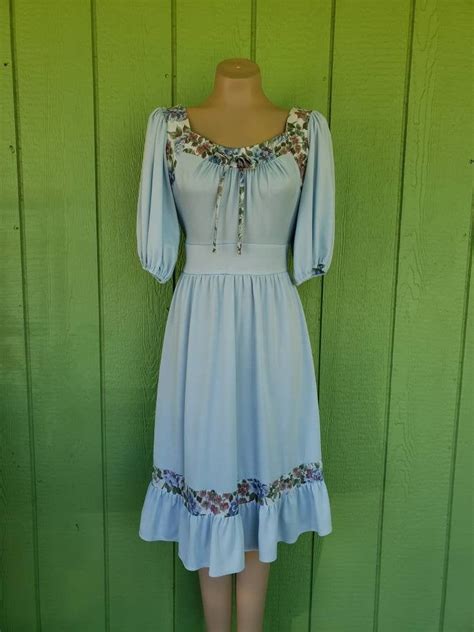 Vintage 1970s Peasant Style Dress By Montgomery Ward Etsy Peasant