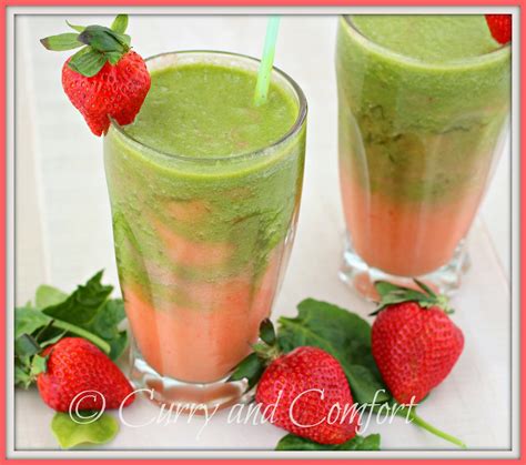 Kitchen Simmer Strawberry Spinach And Pineapple Swirl Smoothie Dairy