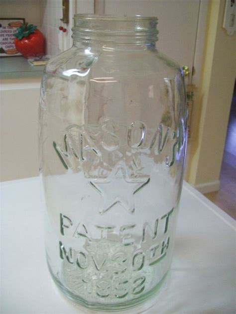 Vintage 5 Gallon Masons Jar Patent Nov 30th 1858 Eagle Star Huge Pic