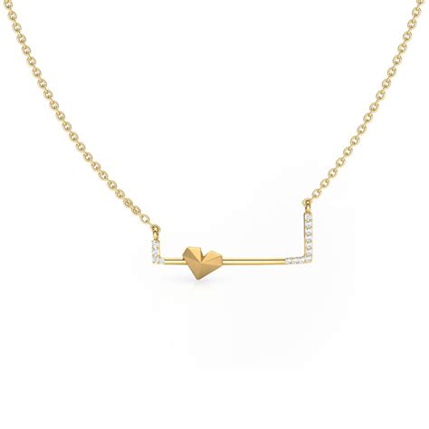 Edgy Love Diamond Necklace Jewellery India Online