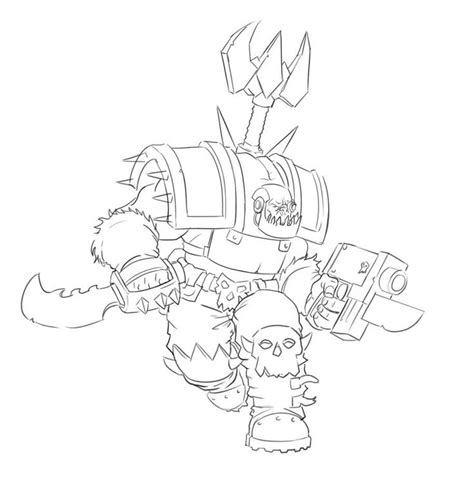 How To Draw A Warhammer 40k Ork Drawings