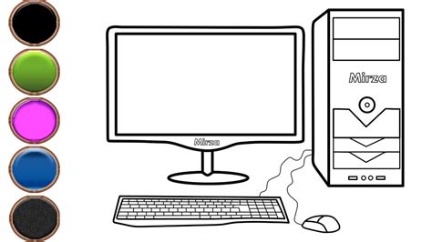 Computer Parts To Color Clipart Coloring Sheet And Other Clipart Images
