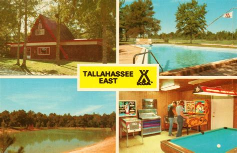 Vintage Chrome Postcards Tallahassee East Koa