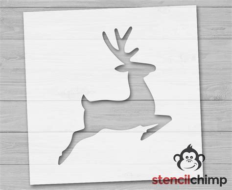 Reindeer Stencil Christmas Stencil Holiday Stencil Etsy