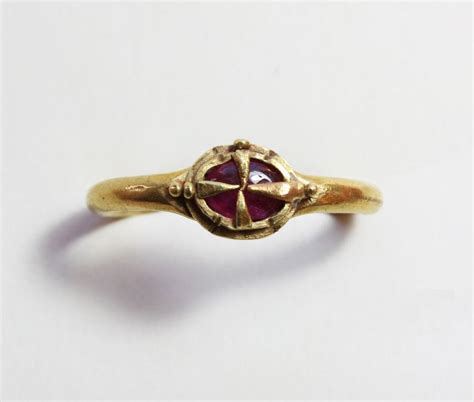 Ruby And Gold Ring 14th Century Medieval Jewelry European Jewelry