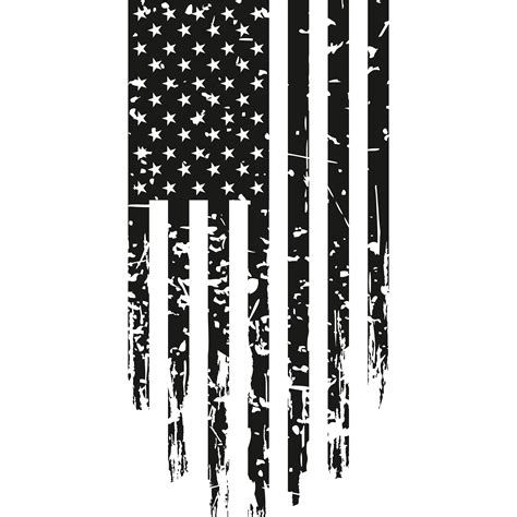 Distressed Black And White American Flag Svg Vector Cut File Etsy
