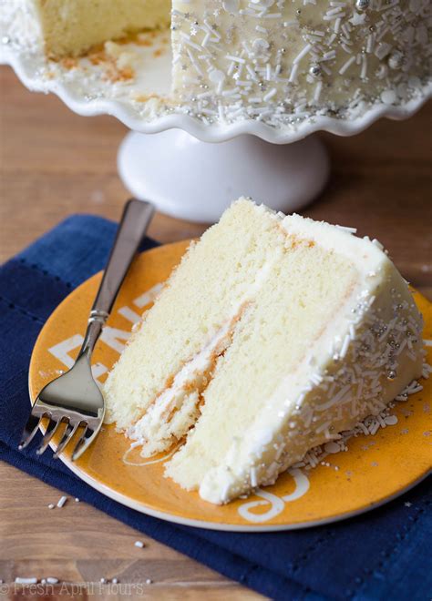 White Layer Cake With Whipped Cream Buttercream