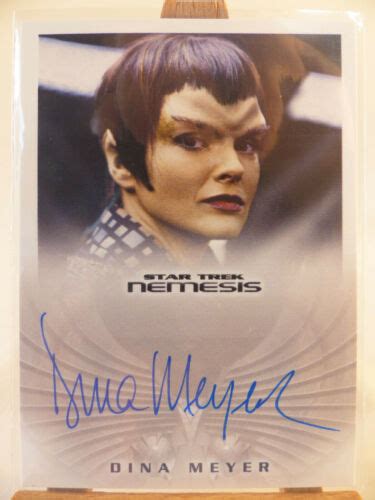 Star Trek Nemesis Autograph Trading Card Dina Meyer As Commander