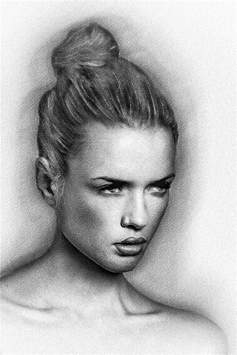 Realistic Digital Pencil Drawing Hand Drawn Photoshop Effect Action