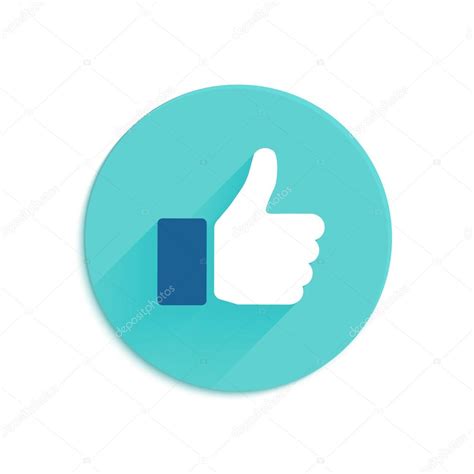 Thumbs Up Icon Flat Style — Stock Vector © Astartu 53479361