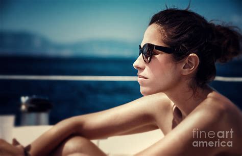 Beautiful Female On The Yacht Photograph By Anna Om