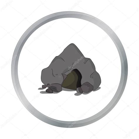 Cave Icon In Cartoon Style Isolated On White Background Stone Age