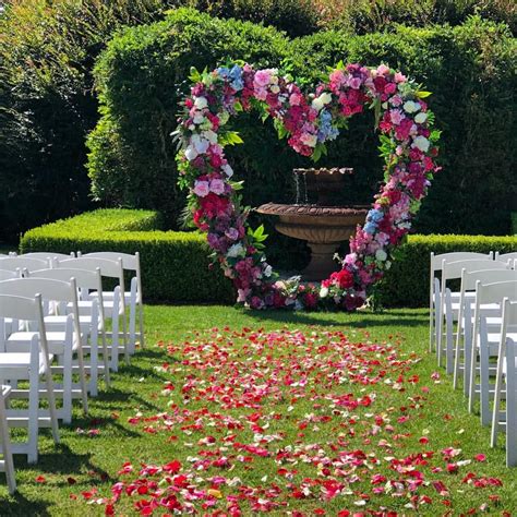 Love In Bloom Heart Shaped Floral Wedding Backdrop By