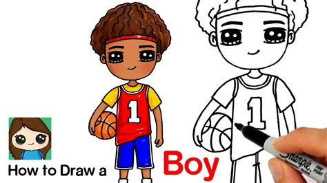 How To Draw A Boy Basketball Player