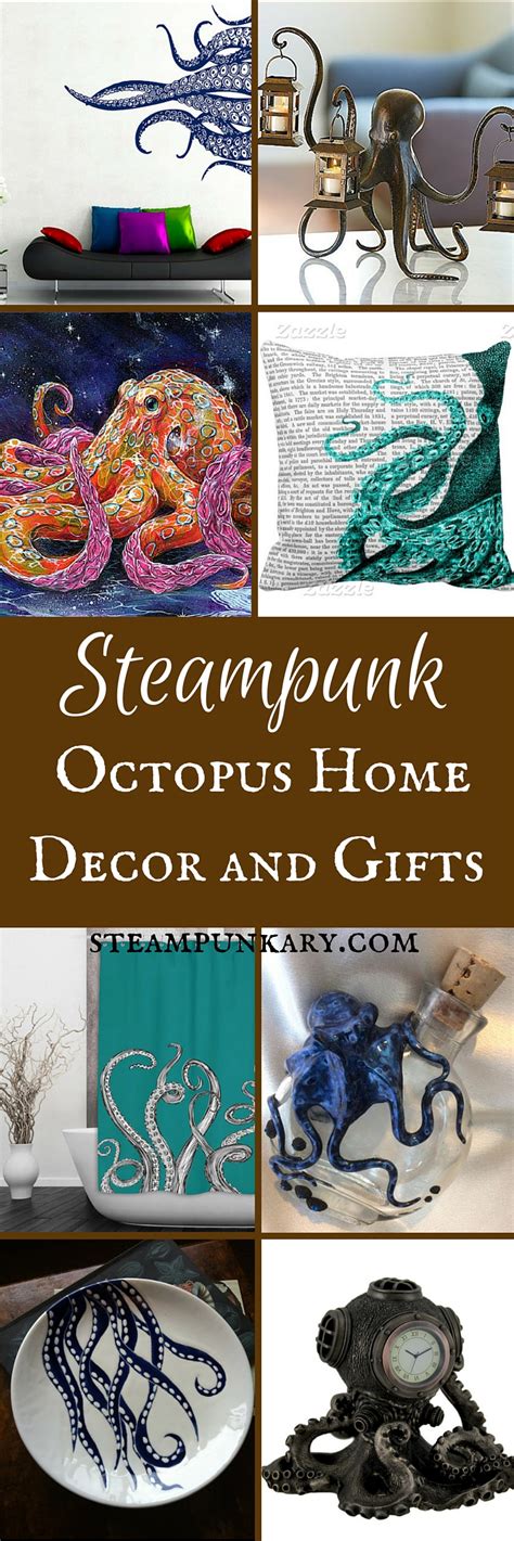 You can adorn your wall with stylish home decor gifts online like wall hangings, wallpapers, photo frames, wall clocks, vase and much more from igp. Steampunk Octopus Home Decor and Gifts