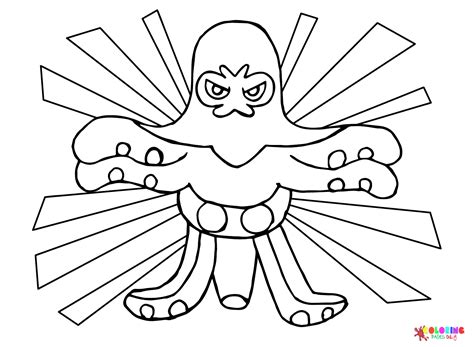 Grapploct From Pokemon Coloring Page Free Printable Coloring Pages
