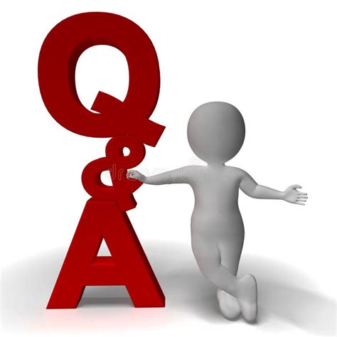 Question And Answer Qanda Sign And 3d Character As Symbol For Supp Stock