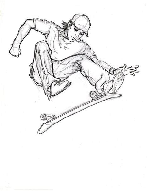 Probably My Favourite Skate Sketch Me When I Was In My Teens Skateboarder Drawing Drawings