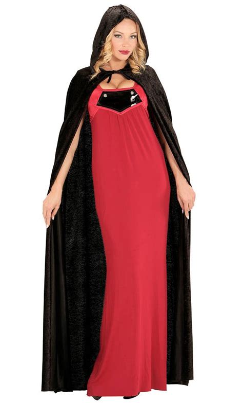 Cape Noire Velours Déguisement Halloween Adulte V38043 Atelier