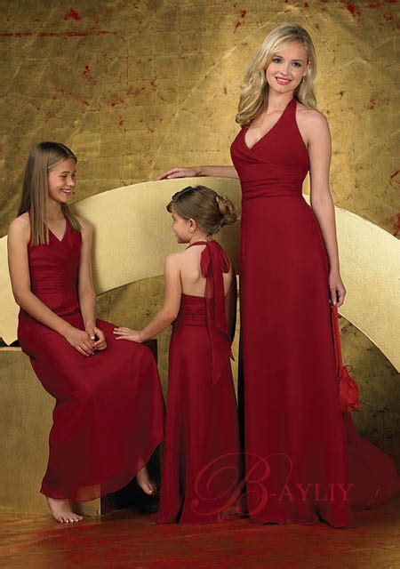 Affordable Red Jr Bridesmaid Dress Halter Floor Length Wpd03083 Red