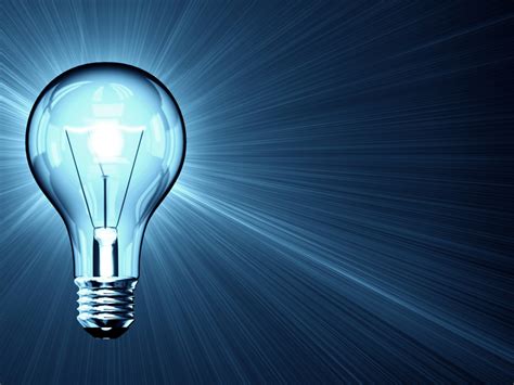 Blue Bulb Light Ppt Backgrounds 1024x768 Resolutions Blue Bulb Light