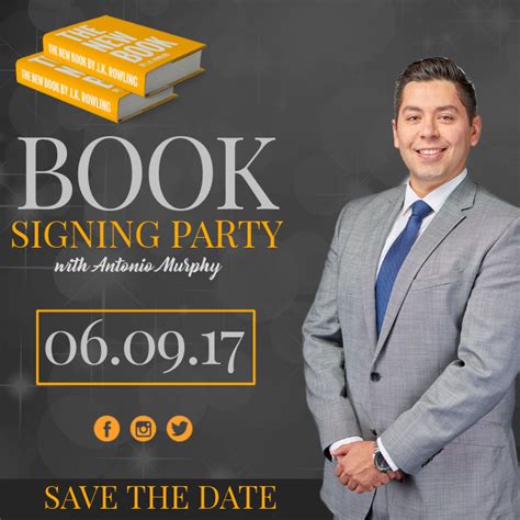 Book Signing Template Postermywall