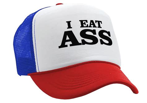 i eat ass retro vintage style trucker cap hat etsy