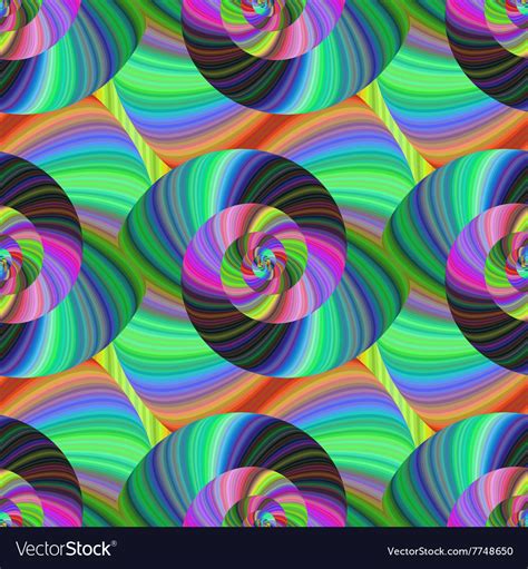 Abstract Psychedelic Seamless Swirl Pattern Vector Image