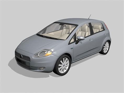 Fiat Punto Car 3d Model 3ds Max Files Free Download Cadnav