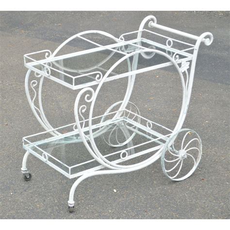 Salterini Vintage Wrought Iron Garden Patio Server Cart Chairish