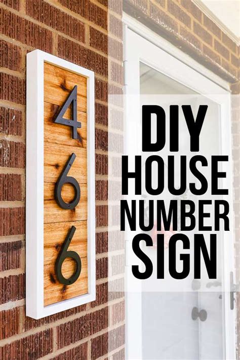 DIY Modern House Number Sign - Pretty Handy Girl