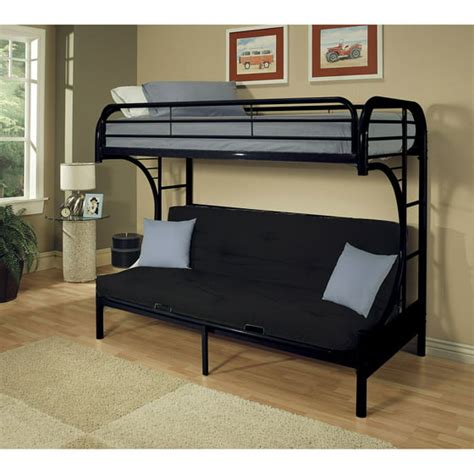 Acme Eclipse Twin Xl Over Futon Metal Bunk Bed Black