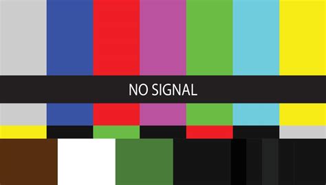 Tv No Signal Sign Color Bars Data Glitchestv Color Bars Experiencing