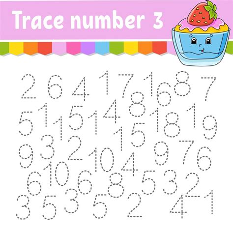 Trace Number Handwriting Practice Learning Numbers For Kids