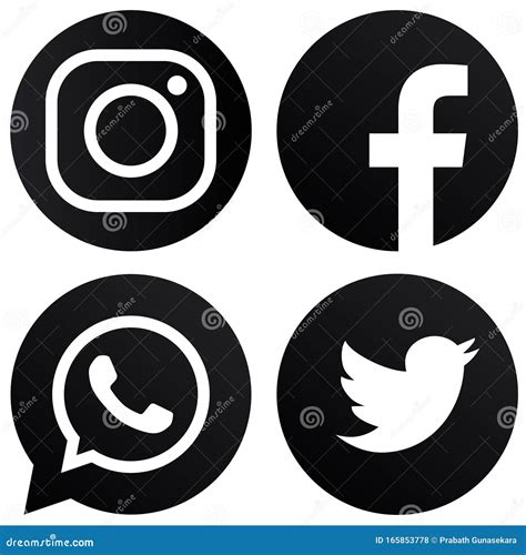 Blancs En Noir Et Blanc Sur Facebook Instagram Twitter Logo De Whats
