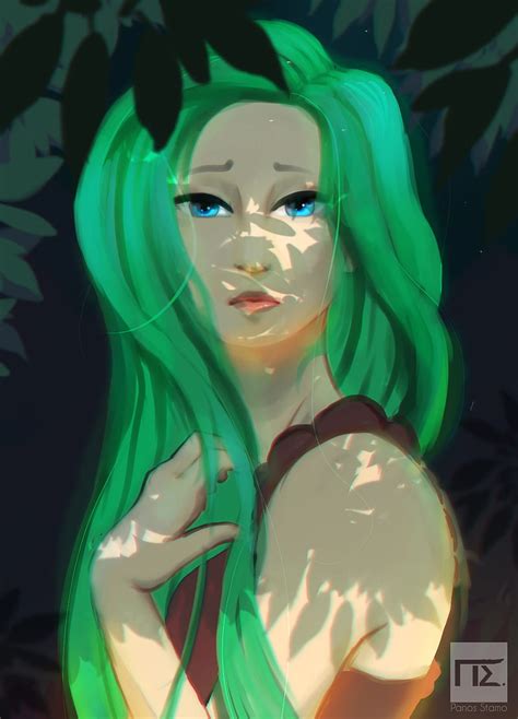X Px P Free Download Anime Artwork Green Hair Wood Women Blue Eyes Hd Mobile