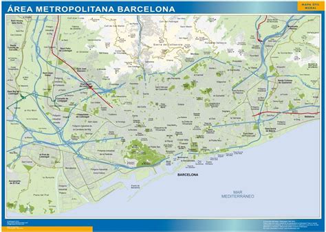 On Puc Trobar Mapa D El Barcelon S Comarca Area Metropolitana Barcelona A Internet Mapautil Com