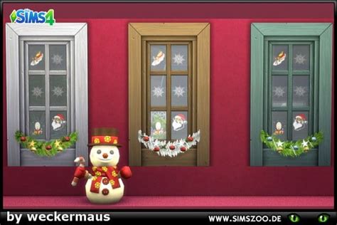 Blackys Sims 4 Zoo Xmas Window By Weckermaus Sims 4 Downloads Sims 4