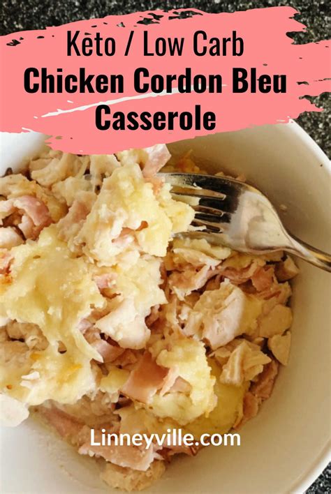 It combines cooked chicken and stuffing into a cheesy, delicious bake. Keto Chicken Cordon Bleu Casserole | Rotisserie chicken ...