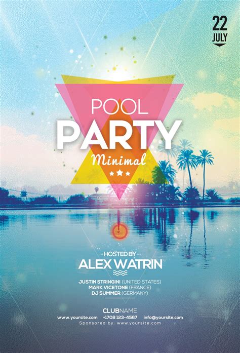 Pool Party Free Psd Flyer Template Stockpsd