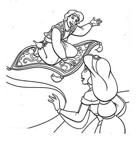 Search through 623,989 free printable colorings at getcolorings. Aladdin Show Jasmine His Magic Carpet Coloring Page ...