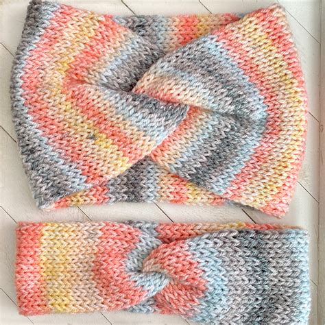 Knit Twisted Headband Pattern Tutorial Circular Knitting Machine
