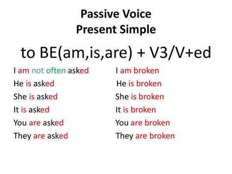 Passive Voice Present Simple And Past Simple English Esl SexiezPix