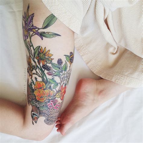 Floral Leg Best Tattoo Design Ideas