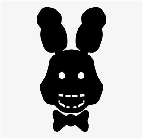 A Black And White Silhouette Of A Bunny With A Smile On It S Face