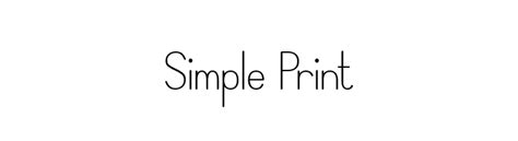 Simple Print Font