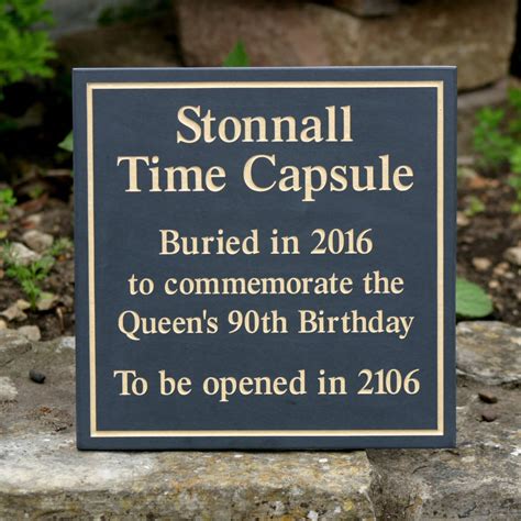 Personalised Time Capsule Plaque By England Signs