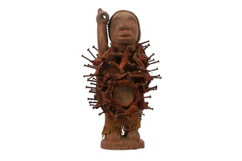 Lot 305 West African Fetish Doll The Wood Figure Is