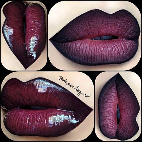 Ombre Lips I Love How They Did A Matte And Gloss Look Dark Makeup
